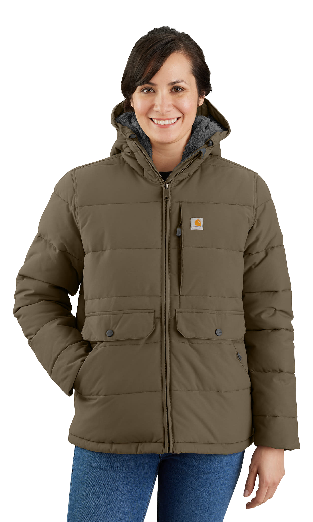 Image of Carhartt Montana Relaxed-Fit Insulated Jacket for Ladies - Tarmac - S