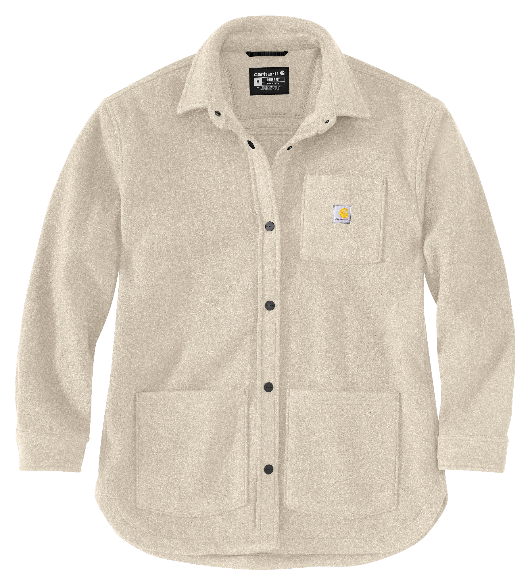Image of Carhartt Loose-Fit Fleece Shirt Jacket for Ladies - Oat Milk Heather - M