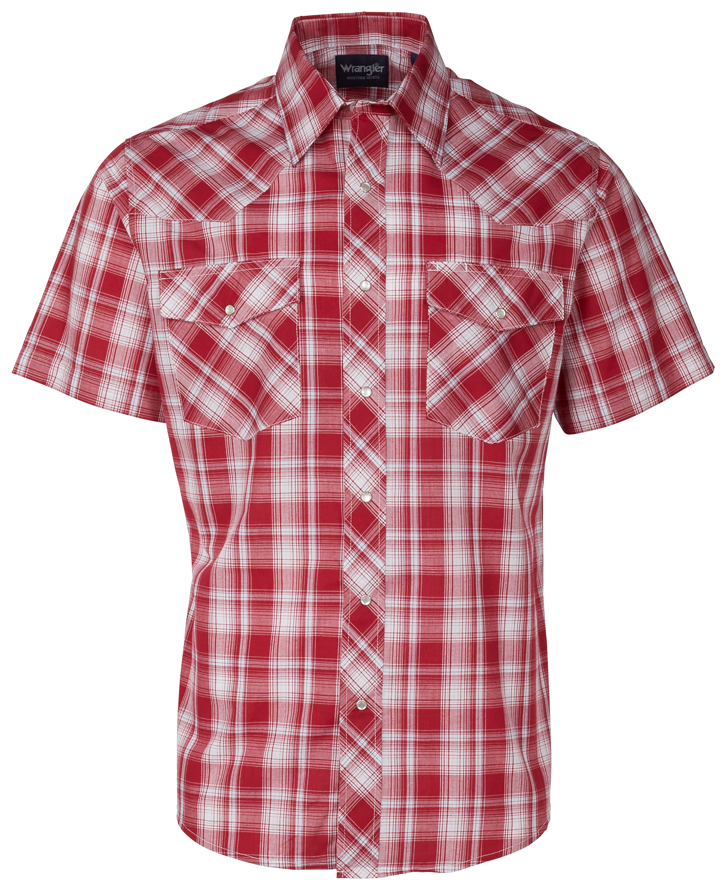 WRANGLER Western Snap Plaid Short-Sleeve Shirt for Men