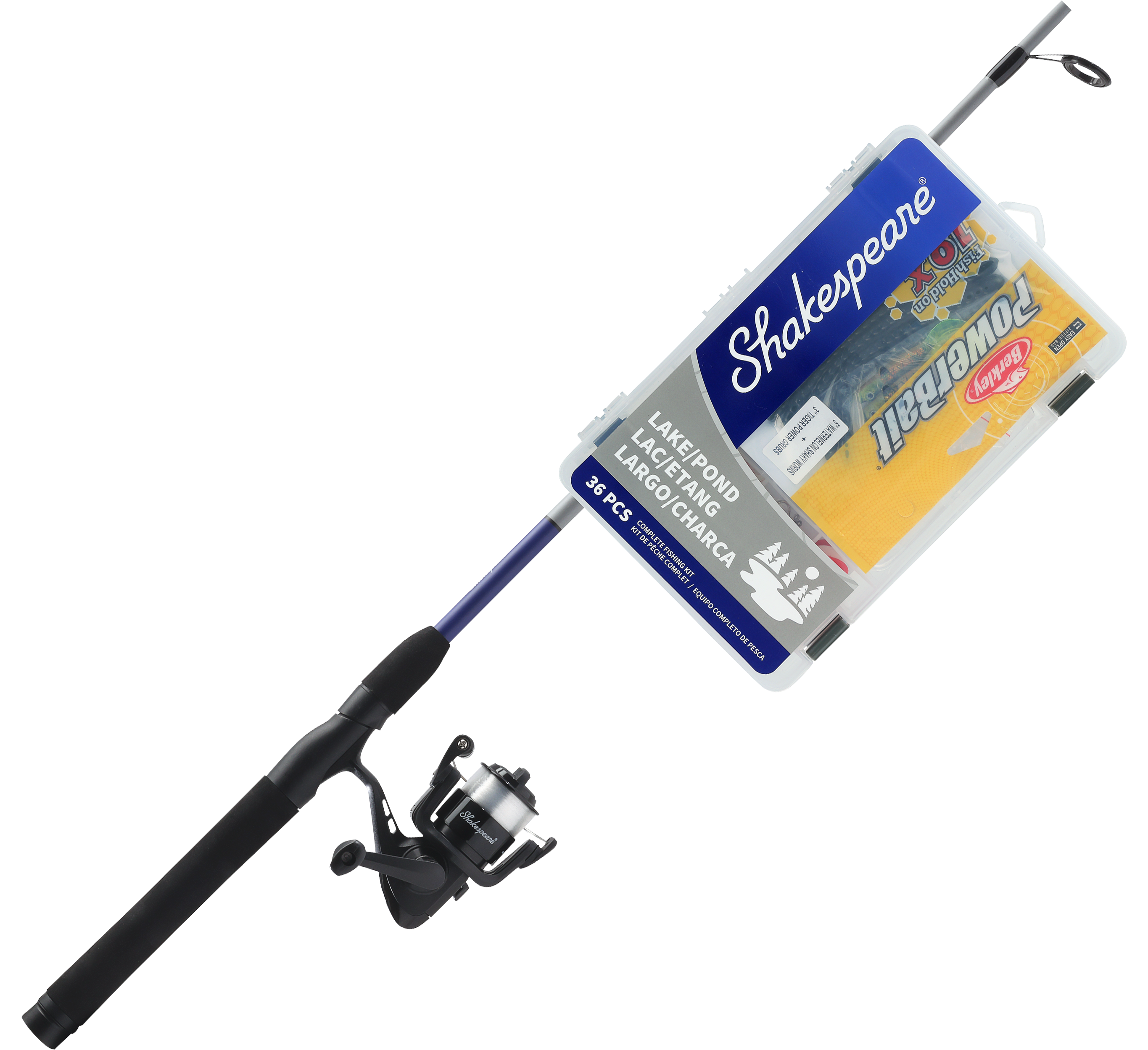 Shakespeare Catch More Fish Lake Pond Spinning Rod and Reel Combo