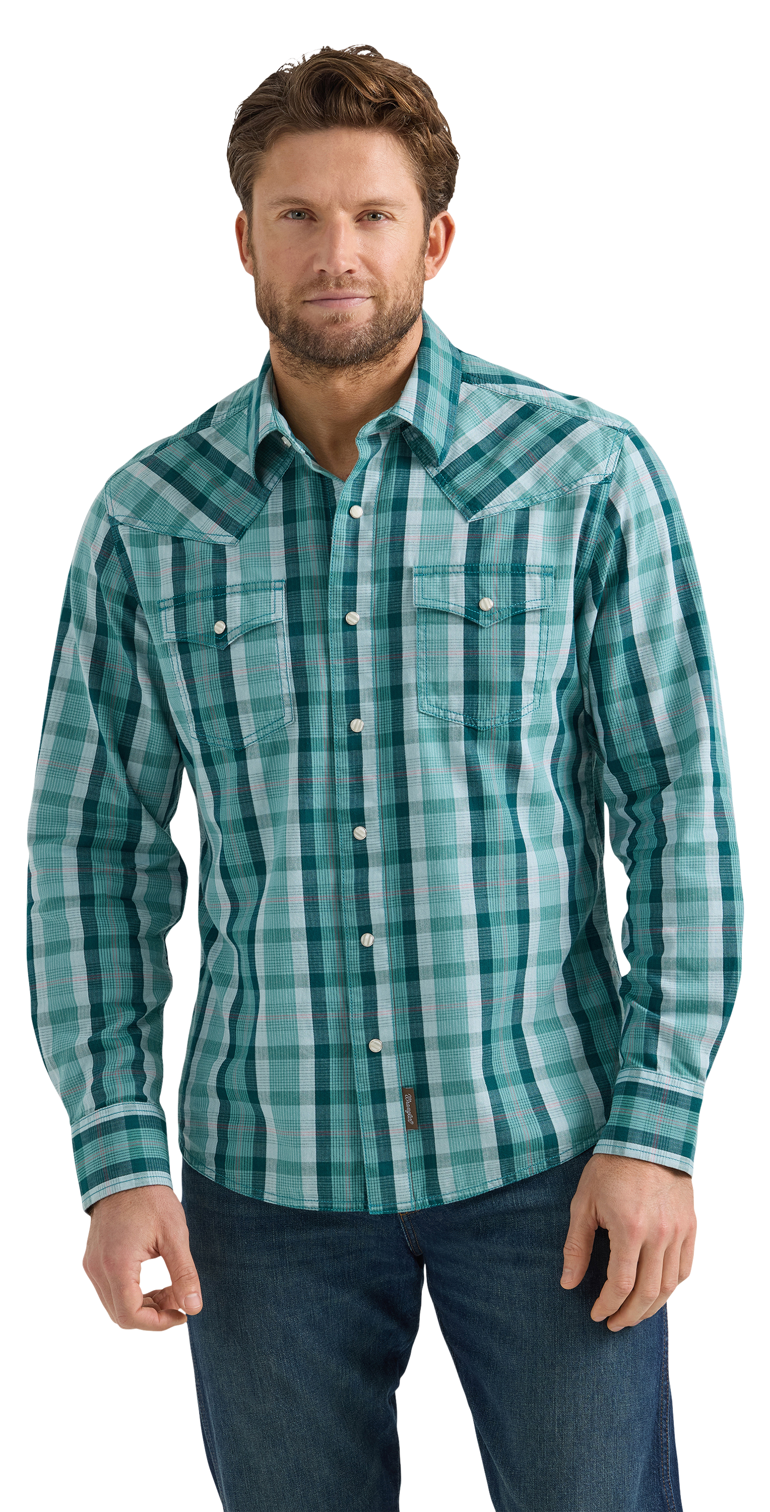 WRANGLER Retro Premium Plaid Long-Shirt Sleeve for Men