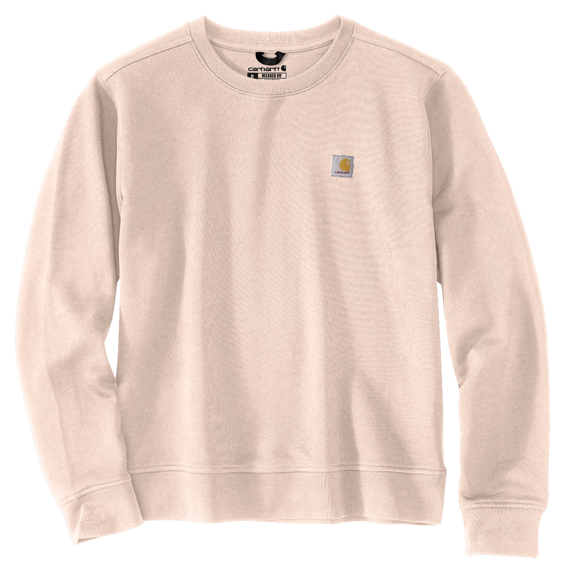 Image of Carhartt Relaxed-Fit Midweight French Terry Crew-Neck Sweatshirt for Ladies - Georgia Peach - XS