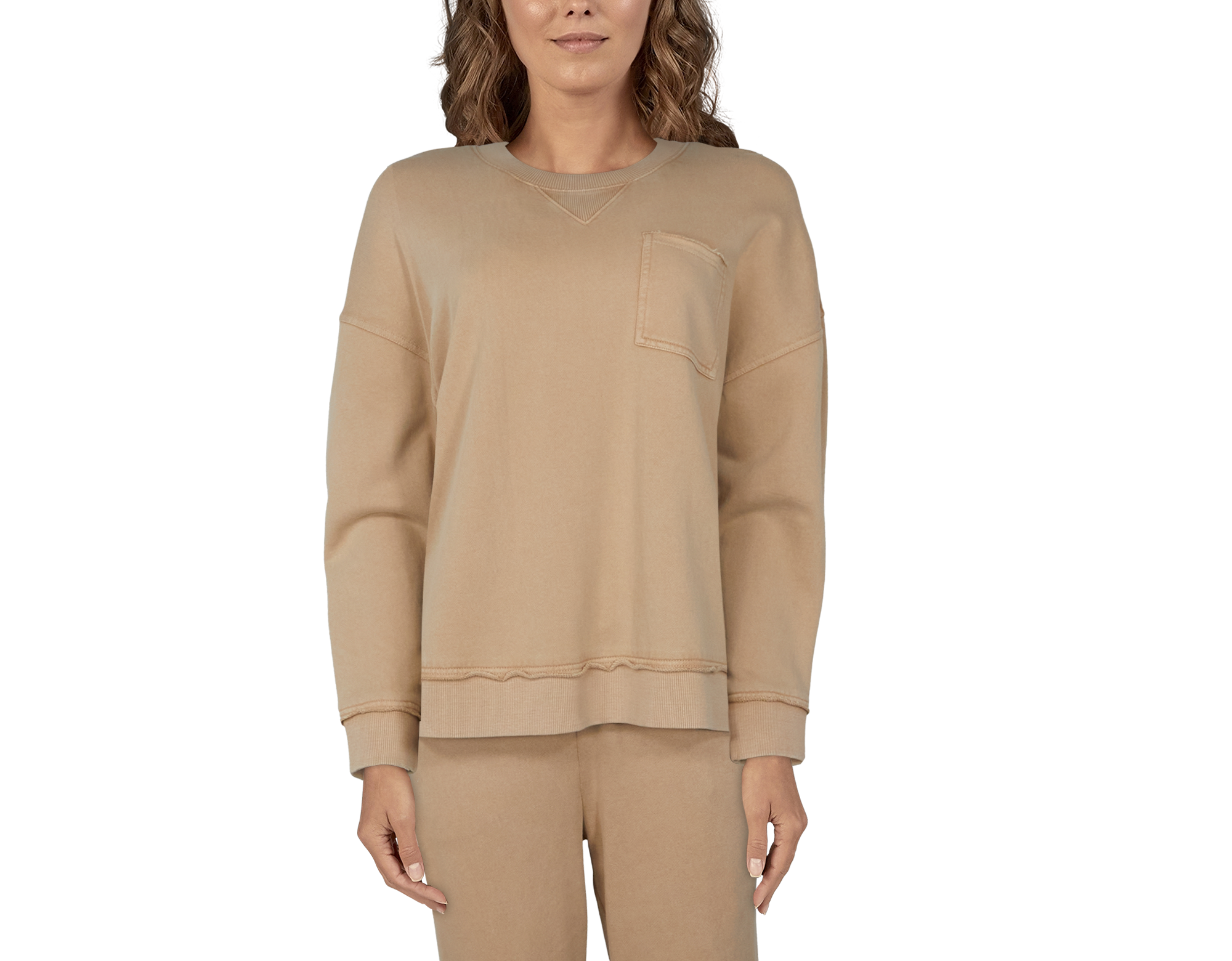 Natural Reflections Harbor Long-Sleeve Pocket Sweatshirt for Ladies                                                             