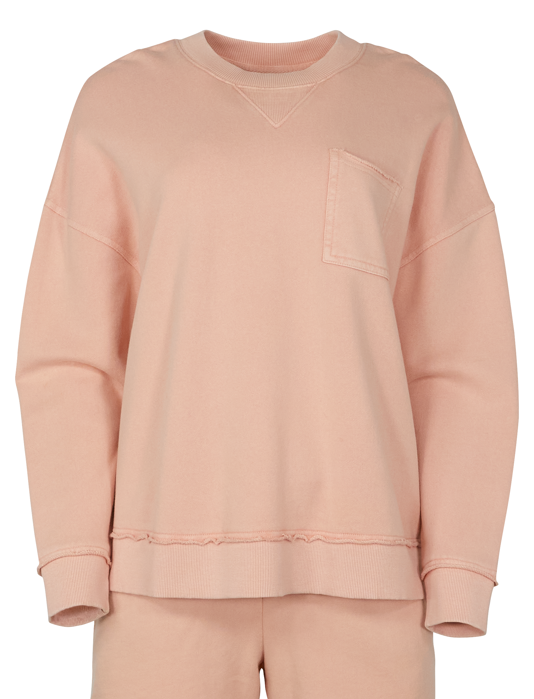 Image of Natural Reflections Harbor Long-Sleeve Pocket Sweatshirt - Coral Pink