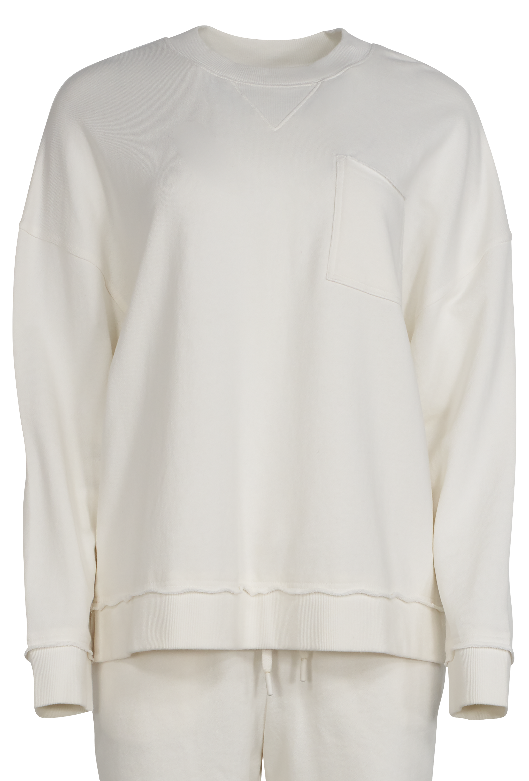 Image of Natural Reflections Harbor Long-Sleeve Pocket Sweatshirt - Egret