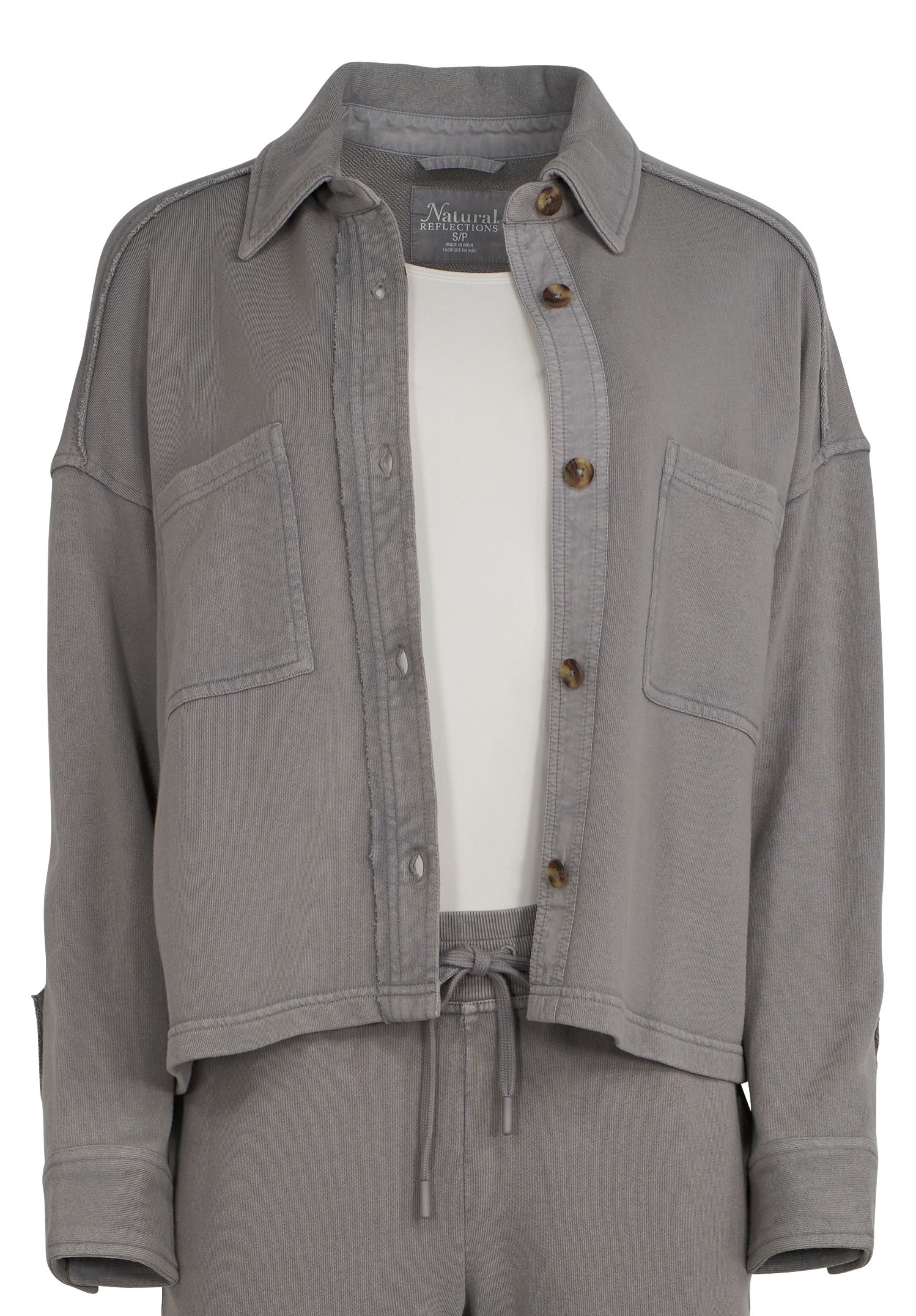 NATURAL REFLECTIONS Harbor Cropped Shirt Jacket