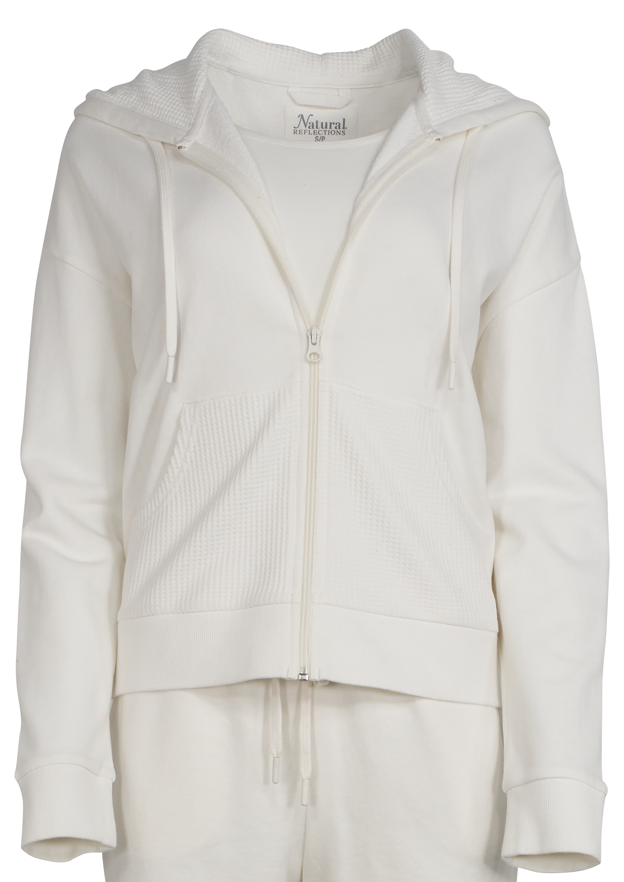 Image of Natural Reflections Harbor Full-Zip Long-Sleeve Hoodie - Egret