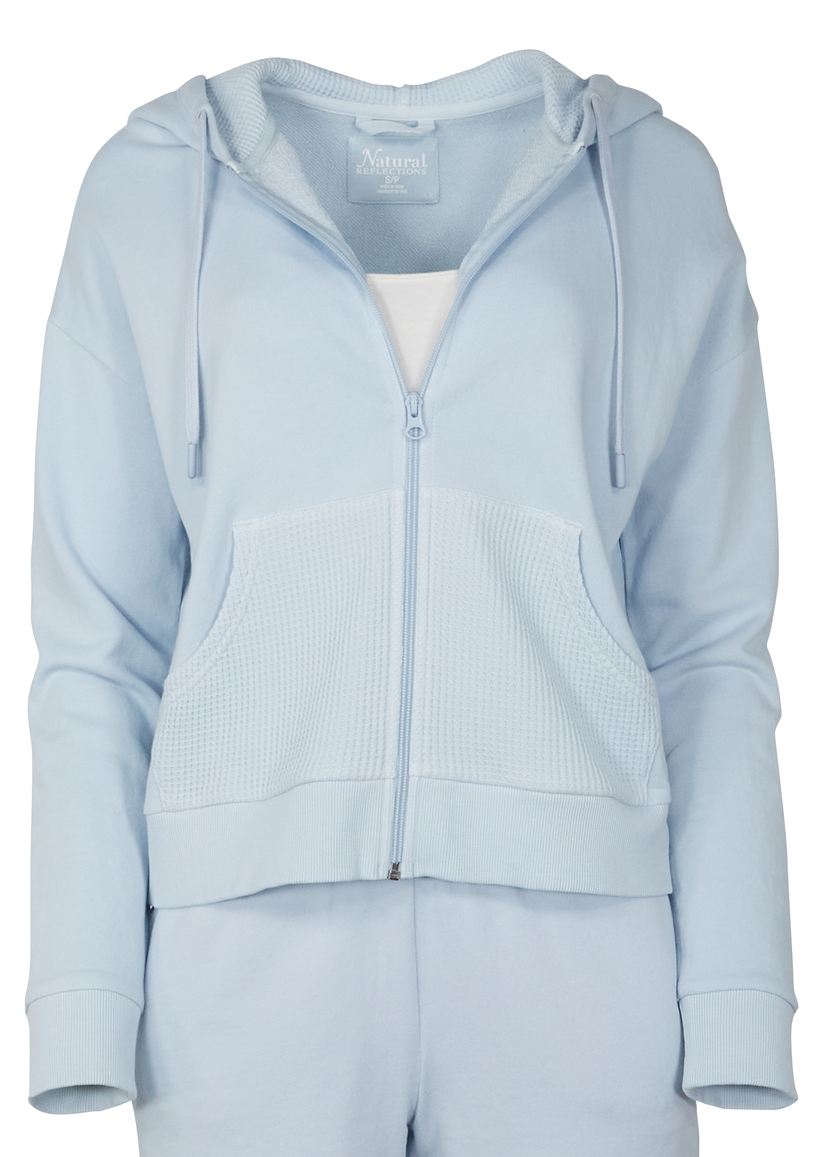 Image of Natural Reflections Harbor Full-Zip Long-Sleeve Hoodie - Skyway