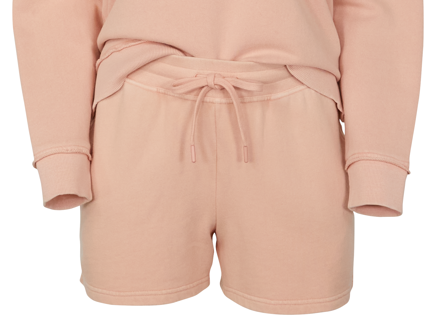 Image of Natural Reflections Harbor Terry Shorts - Coral Pink
