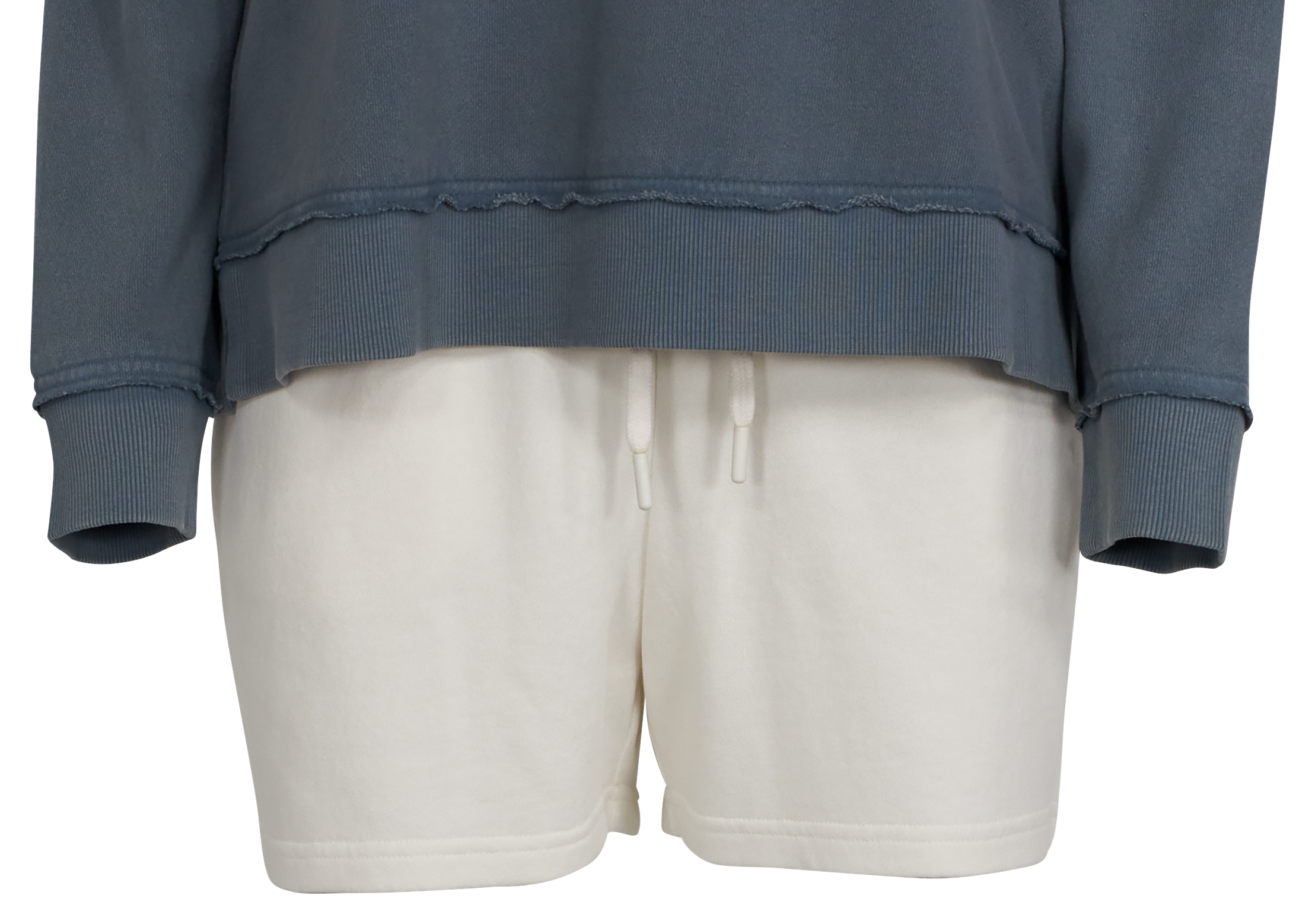 Image of Natural Reflections Harbor Terry Shorts - Egret
