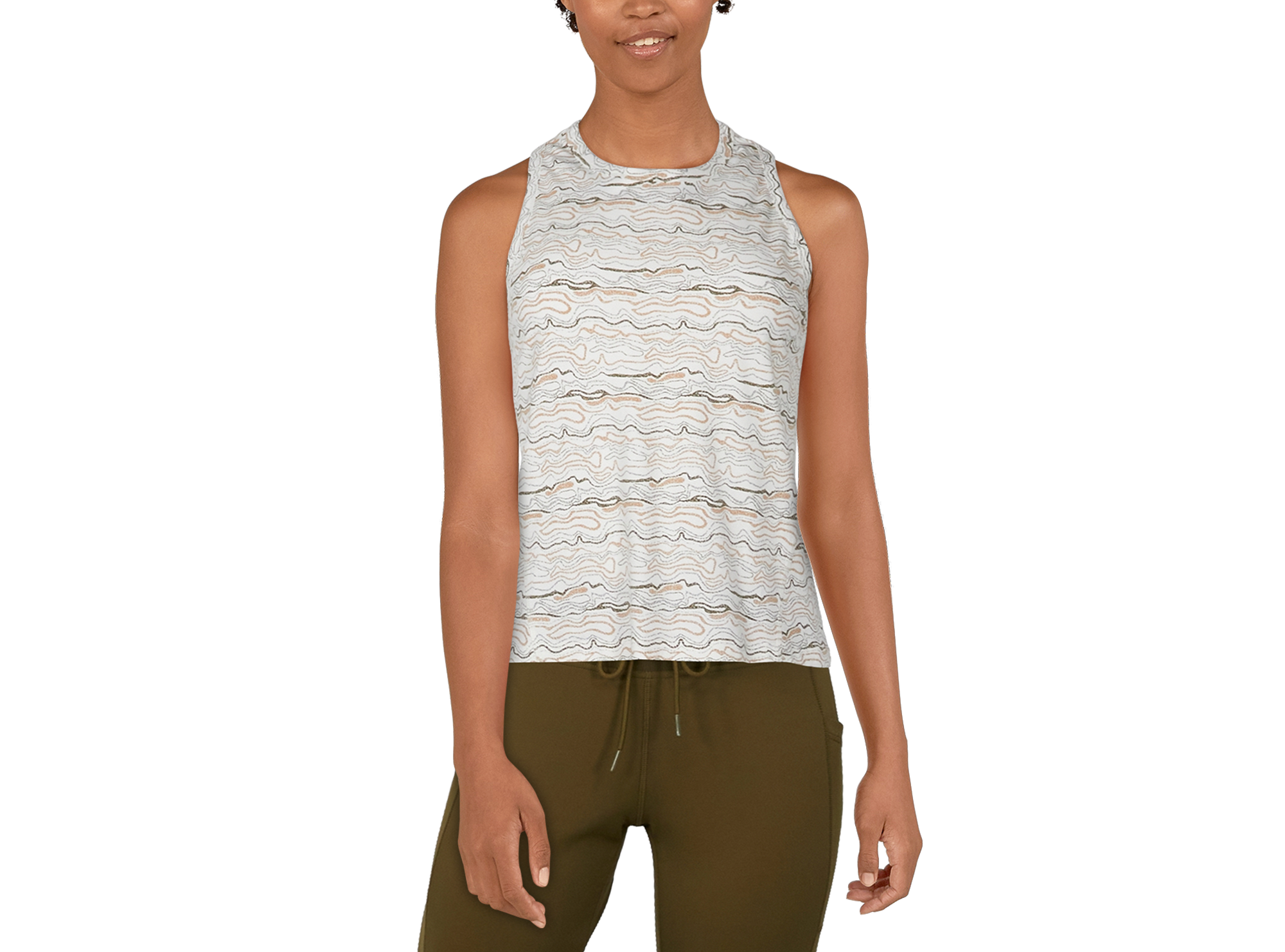 Natural Reflections Weekend Racerback Printed Tank Top for Ladies                                                               
