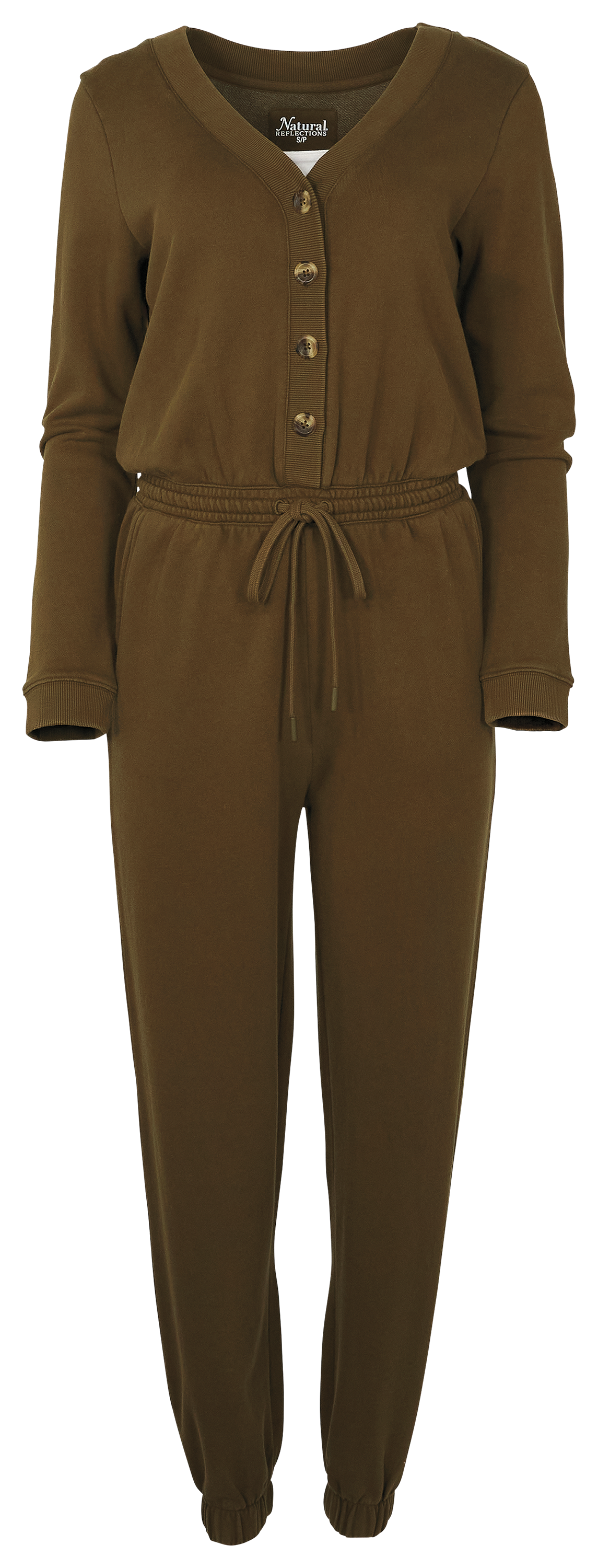 Image of Natural Reflections Harbor Jumpsuit - Dark Olive