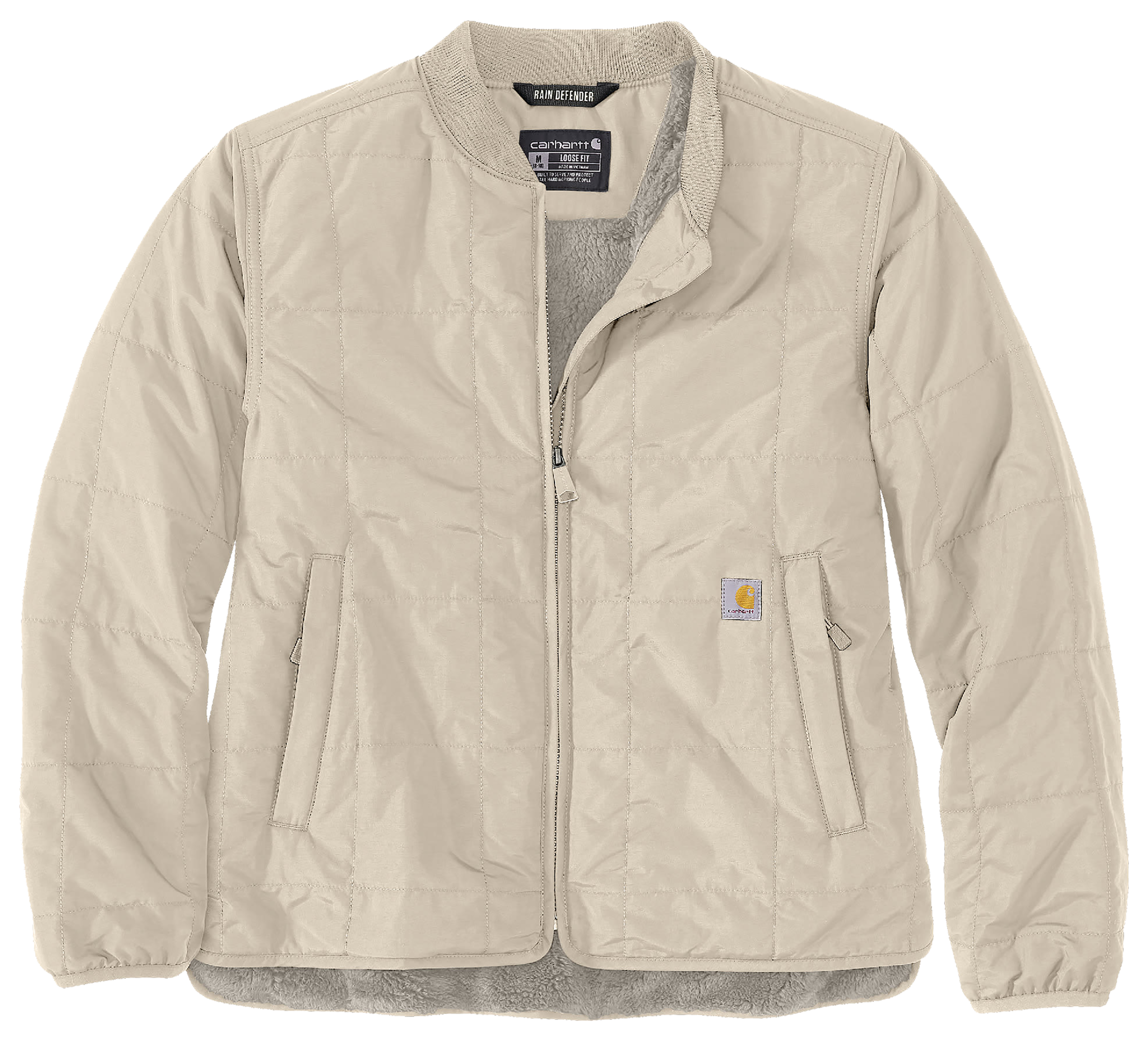 Image of Carhartt Rain Defender Loose-Fit Lightweight Insulated Jacket for Ladies - Oat Milk - M