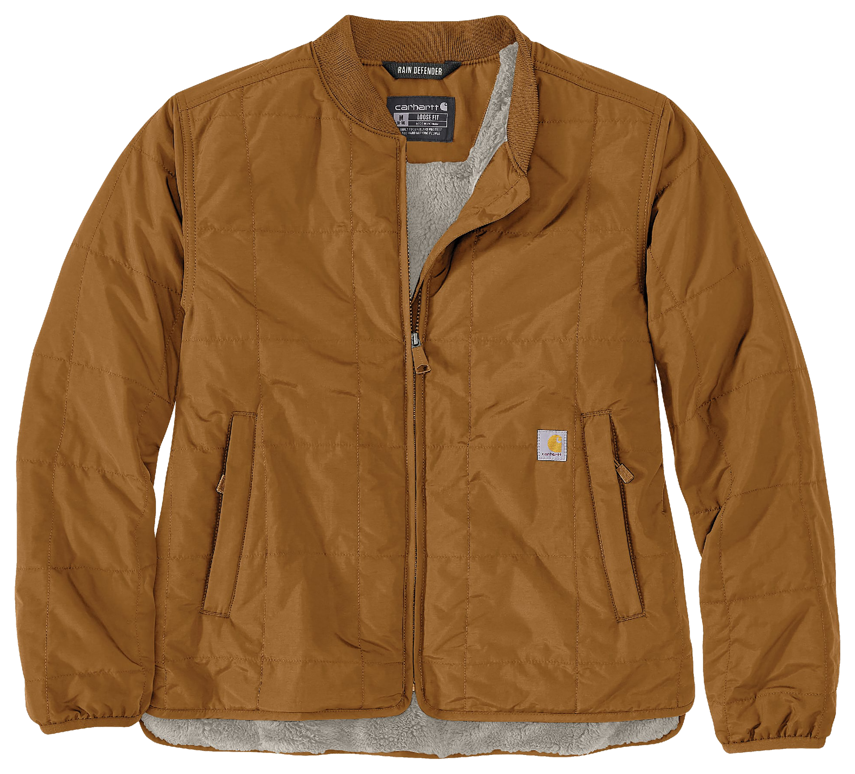 Image of Carhartt Rain Defender Loose-Fit Lightweight Insulated Jacket for Ladies - Carhartt Brown - M