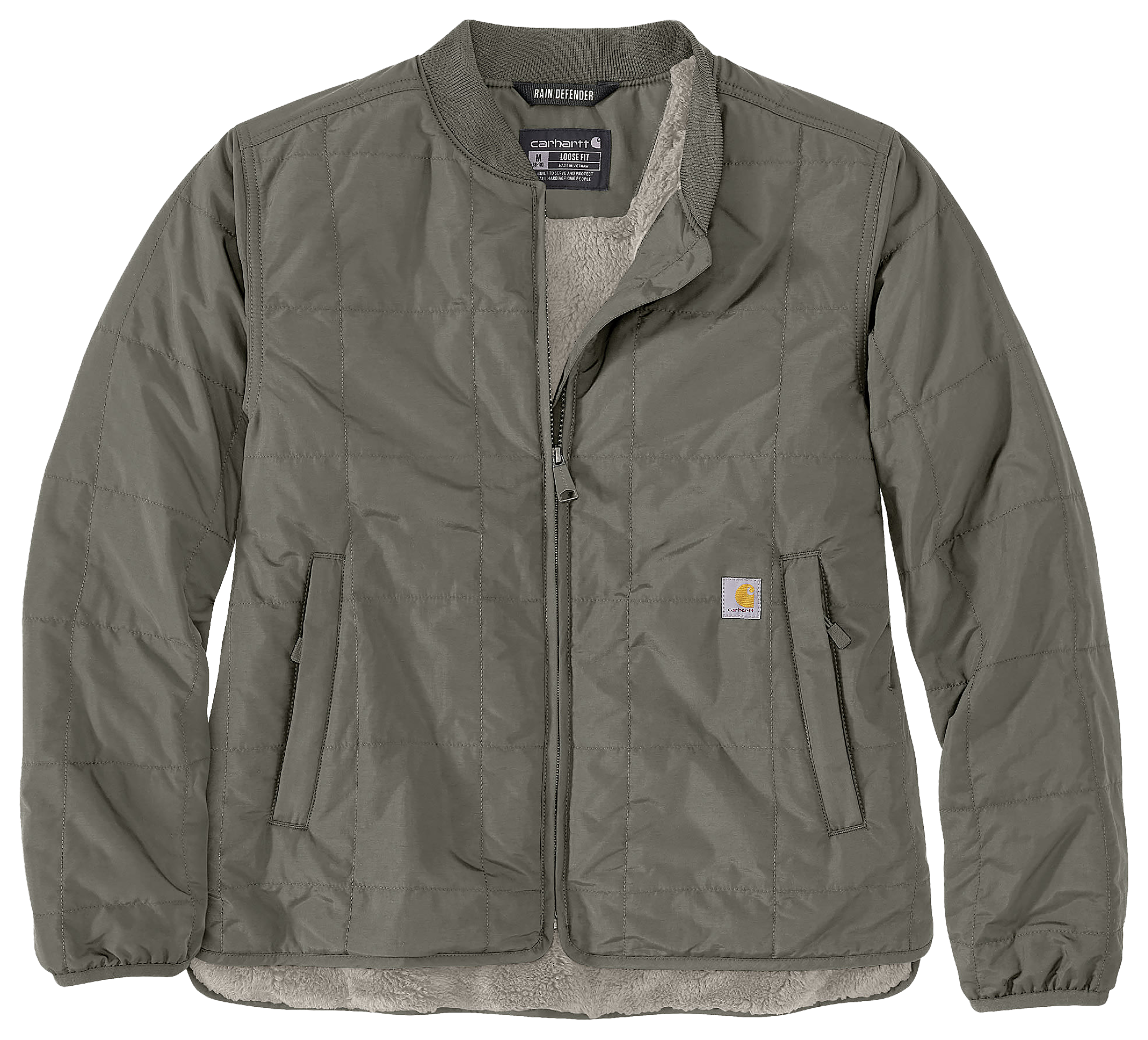 Image of Carhartt Rain Defender Loose-Fit Lightweight Insulated Jacket for Ladies - Dusty Olive - M