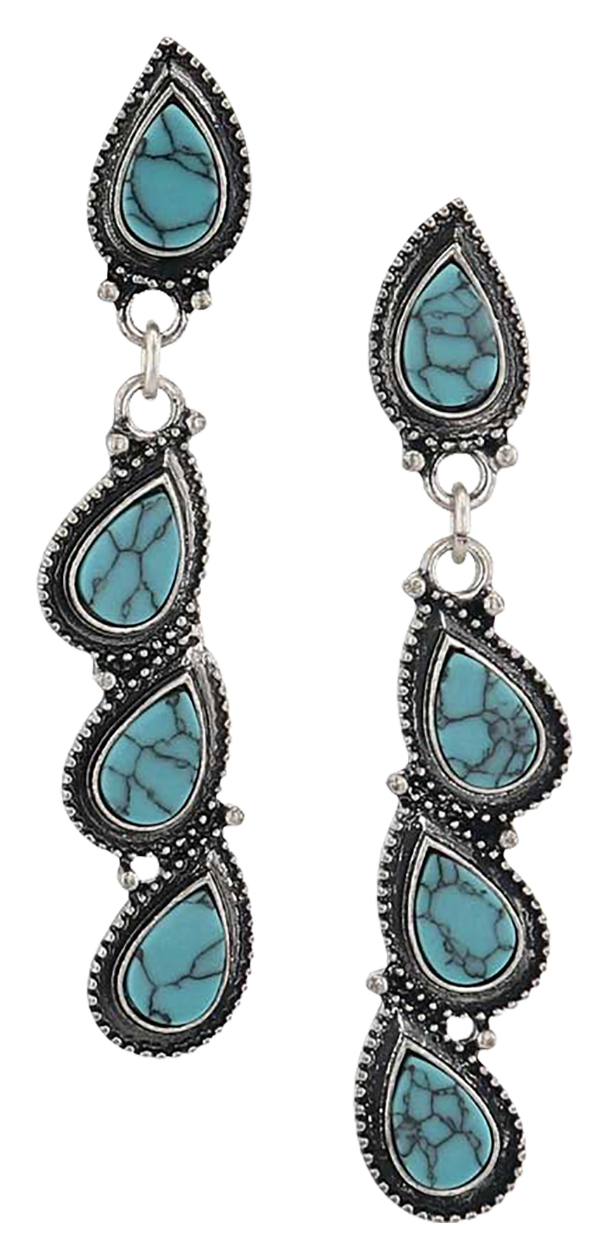 Image of Montana Silversmiths Turquoise Drops Attitude Earrings