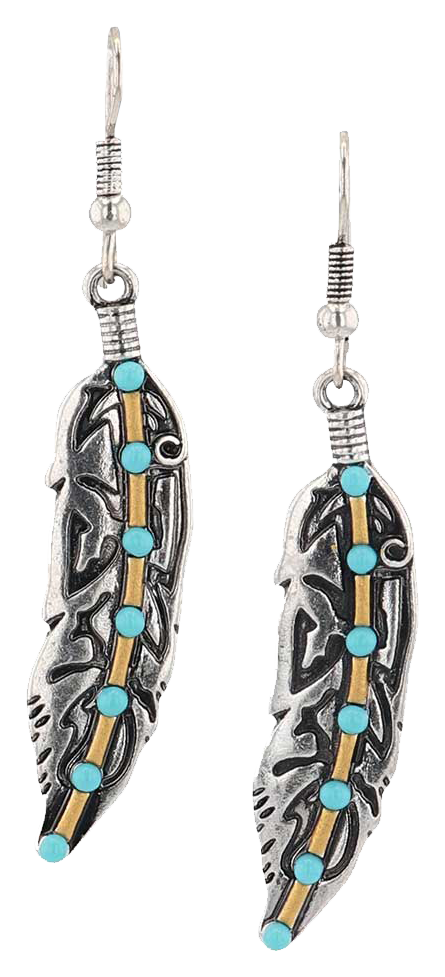 Image of Montana Silversmiths Turquoise Takeoff Attitude Earrings