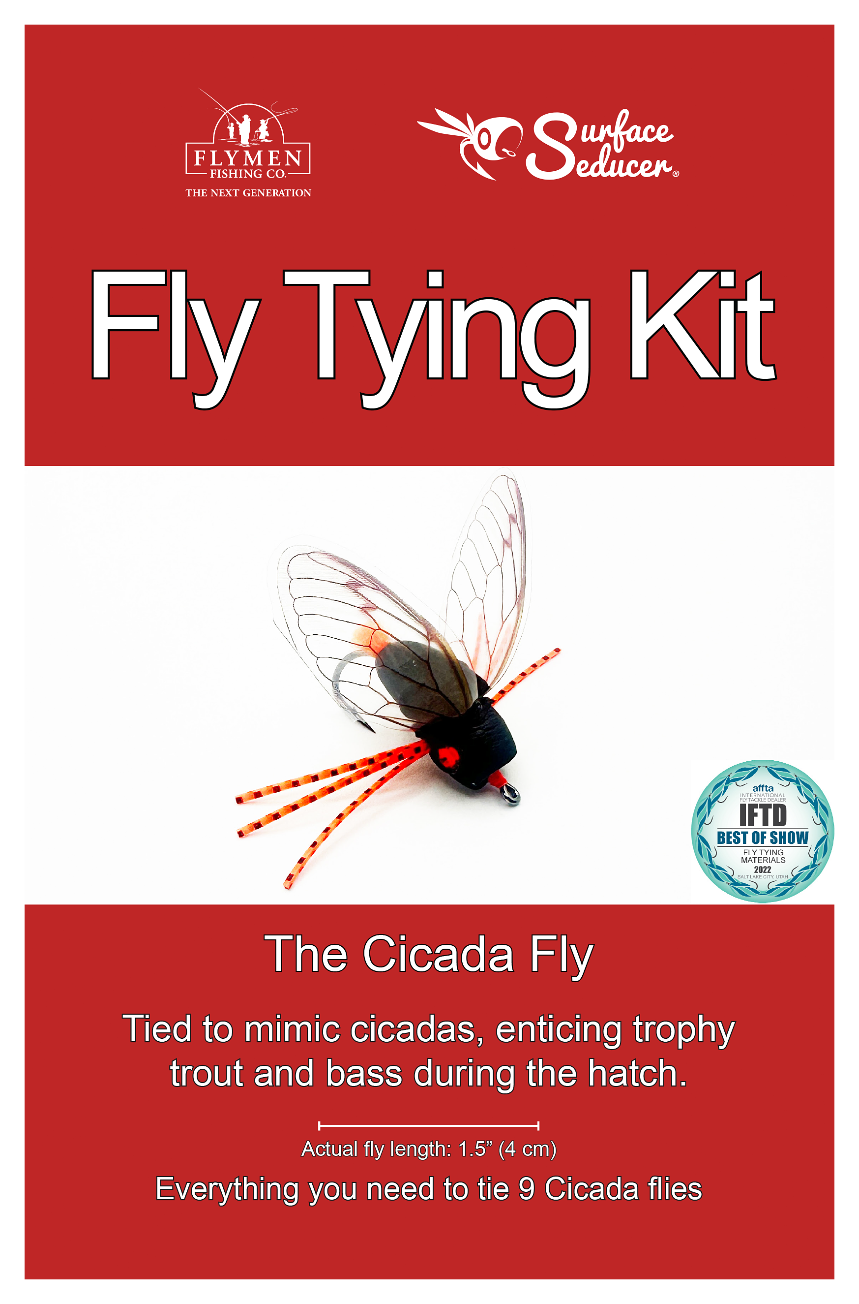 Image of Flymen Fishing Company Surface Seducer Cicada Fly-Tying Kit