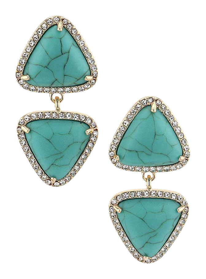 Image of Montana Silversmiths Turquoise Dazzle Attitude Earrings