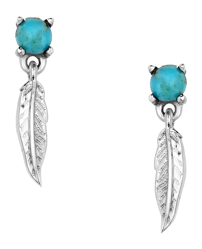 Image of Montana Silversmiths Take Flight Turquoise Earrings