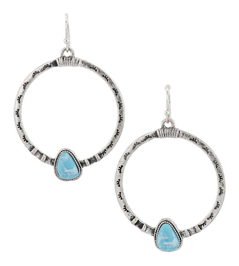 Image of Montana Silversmiths Turquoise Touch Attitude Earrings