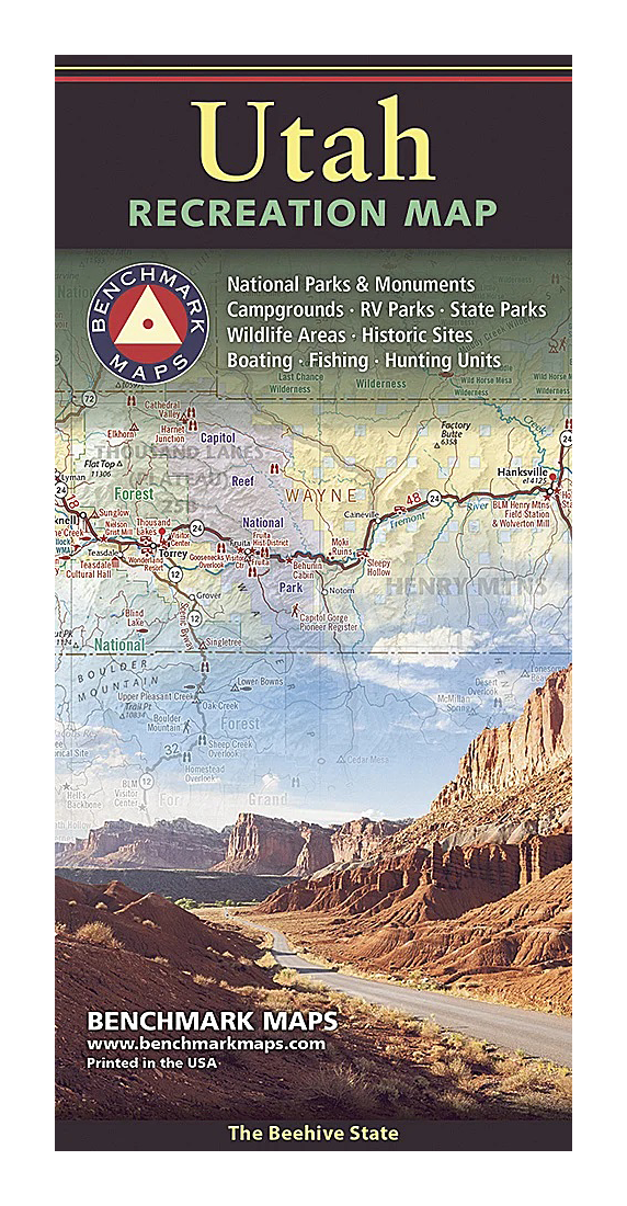 Image of Benchmark Maps Folded State Recreation Map - Utah