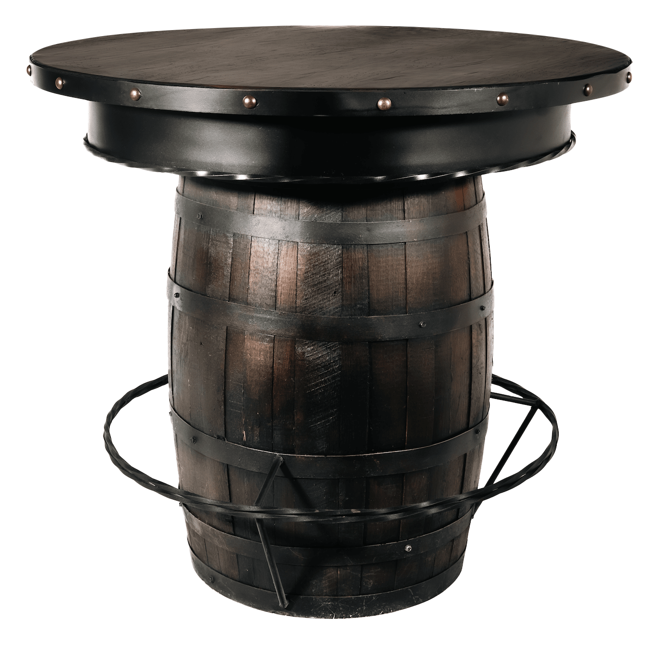 Image of Antlerworx Whiskey Barrel Pub Table