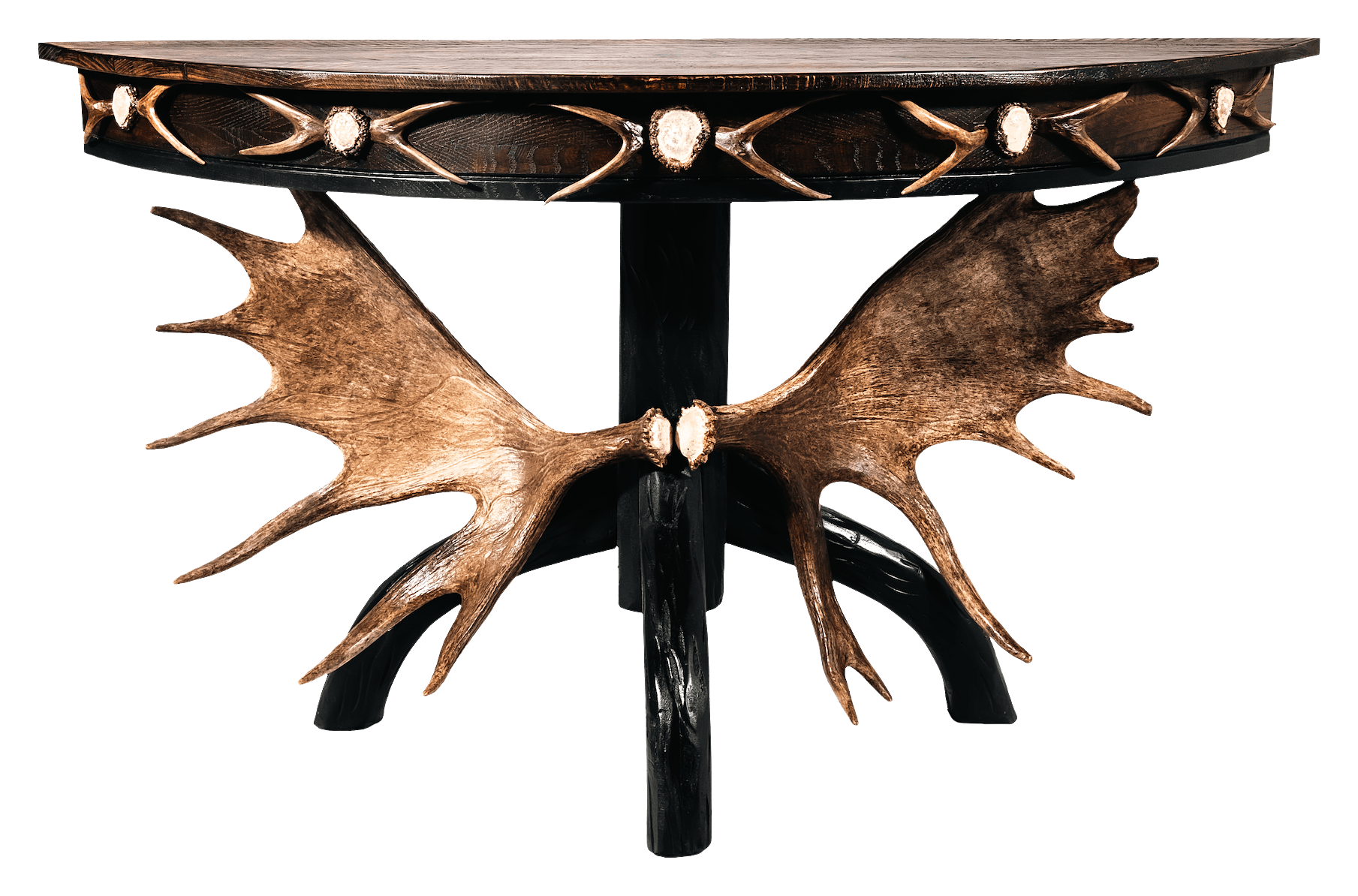 Image of Antlerworx Half-Moon Moose Console Table