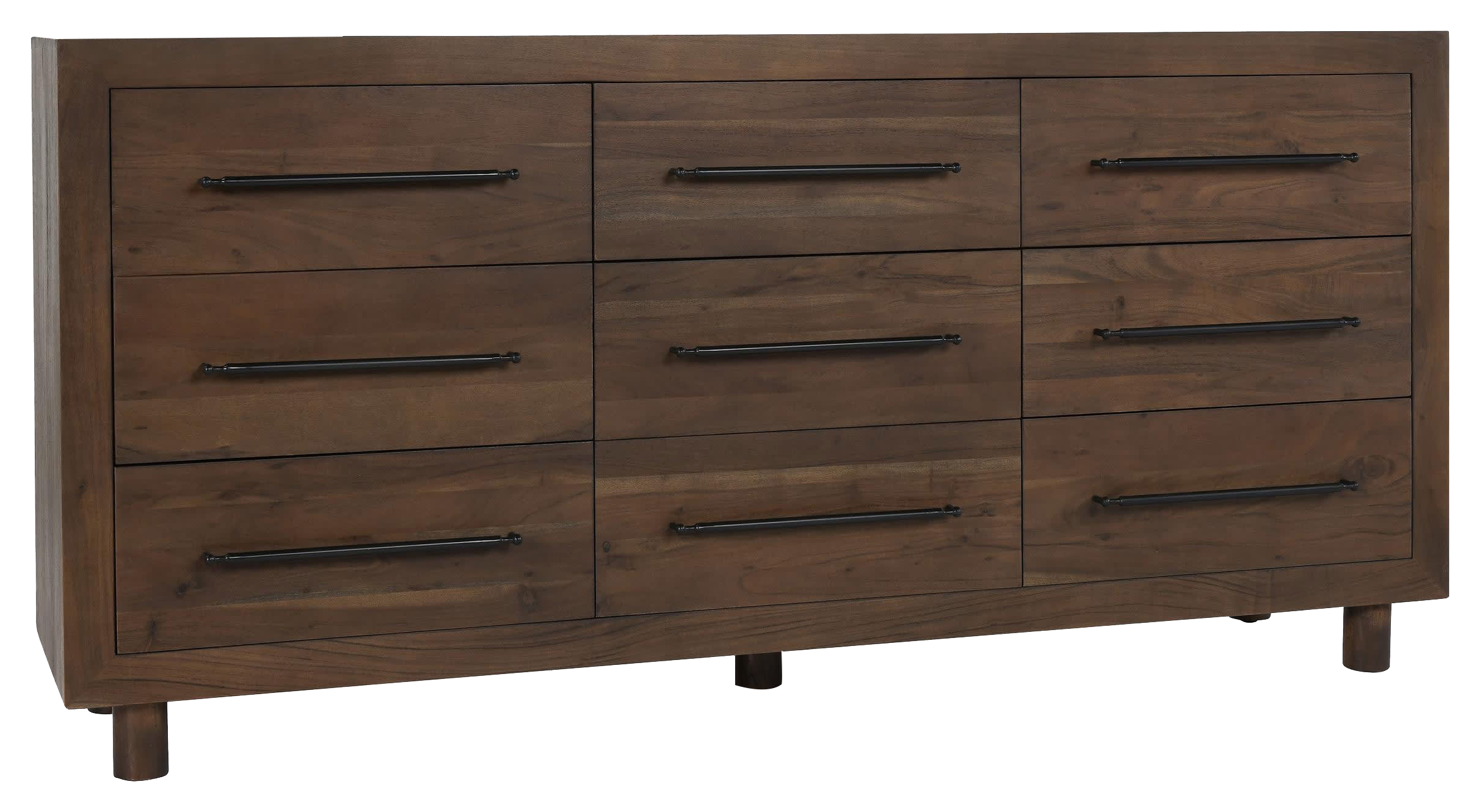 Image of Classic Home Jaxon 9-Drawer Acacia Wood Dresser