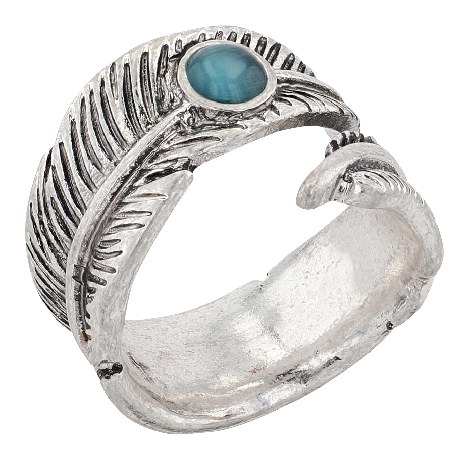 Image of Montana Silversmiths Feather Touch Attitude Wrap Ring