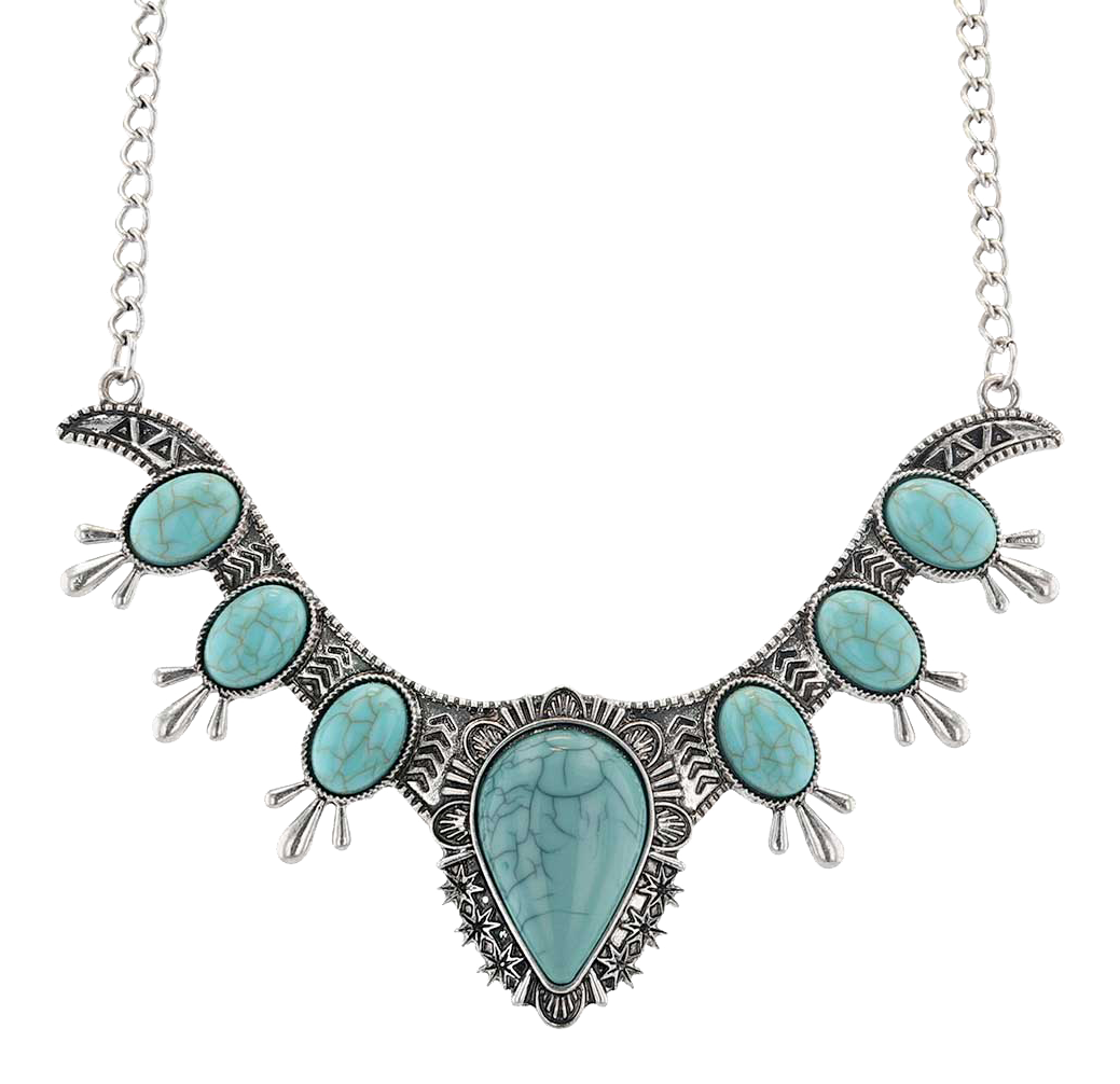 Image of Montana Silversmiths Turquoise Majesty Attitude Collar Necklace