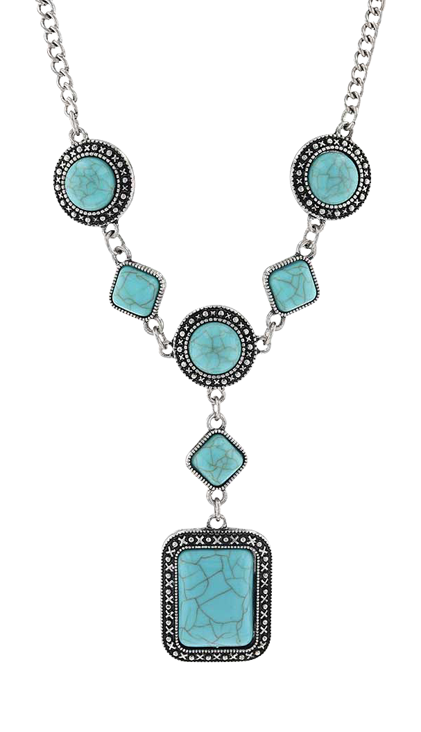 Image of Montana Silversmiths Turquoise Dimension Attitude Necklace