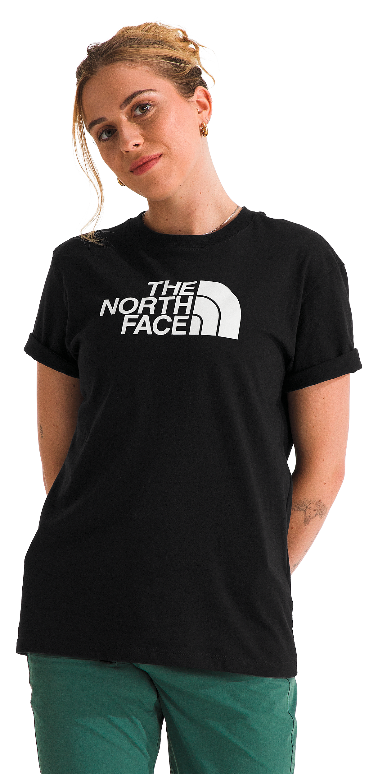 Image of The North Face Core Half Dome Short-Sleeve T-Shirt for Ladies - TNF Black/TNF White - M