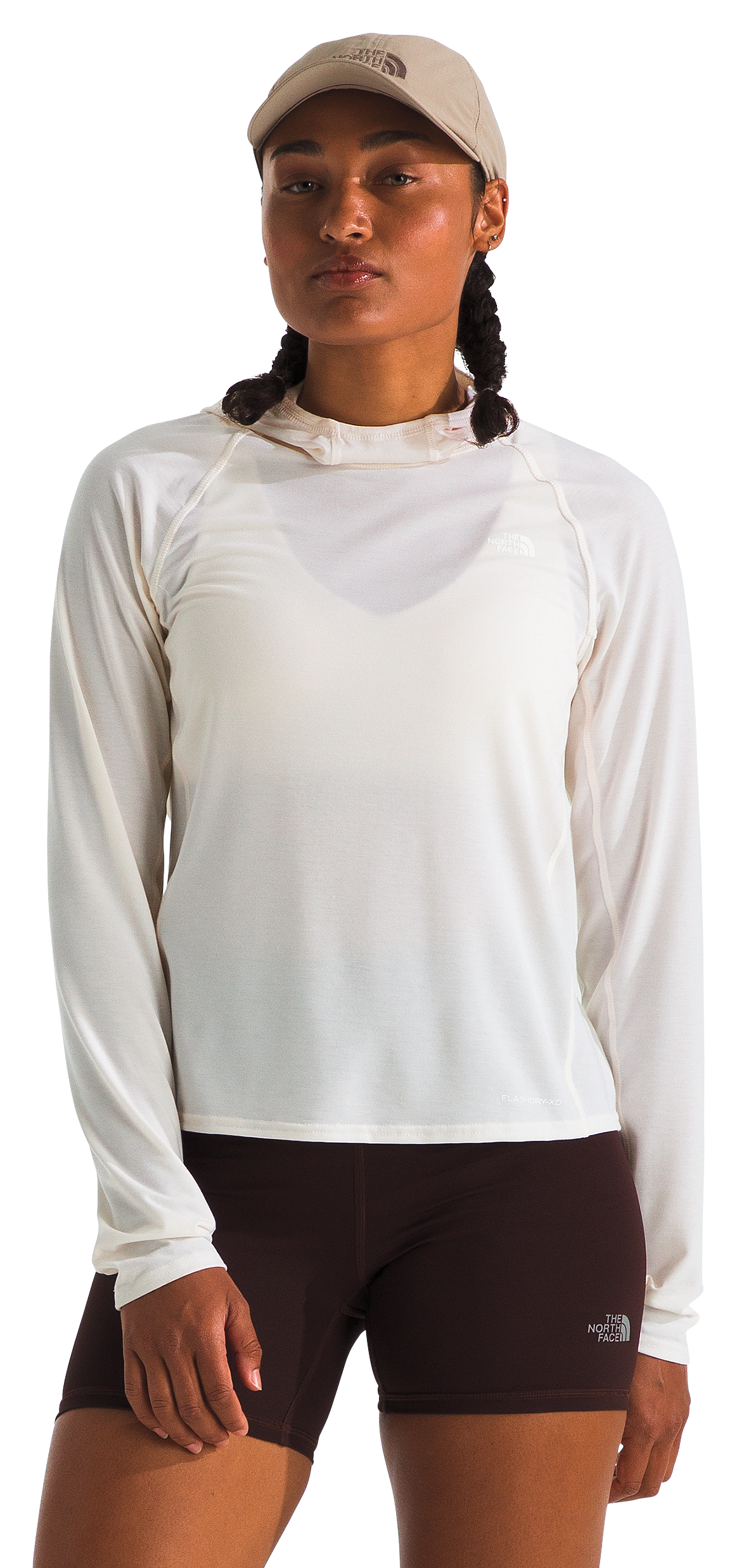 Image of The North Face Adventure Sun Long-Sleeve Hoodie for Ladies - White Dune - S