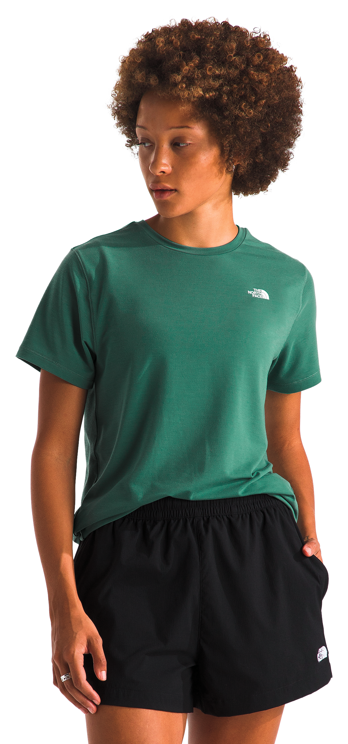Image of The North Face Adventure Short-Sleeve T-Shirt for Ladies - Duck Green - XL
