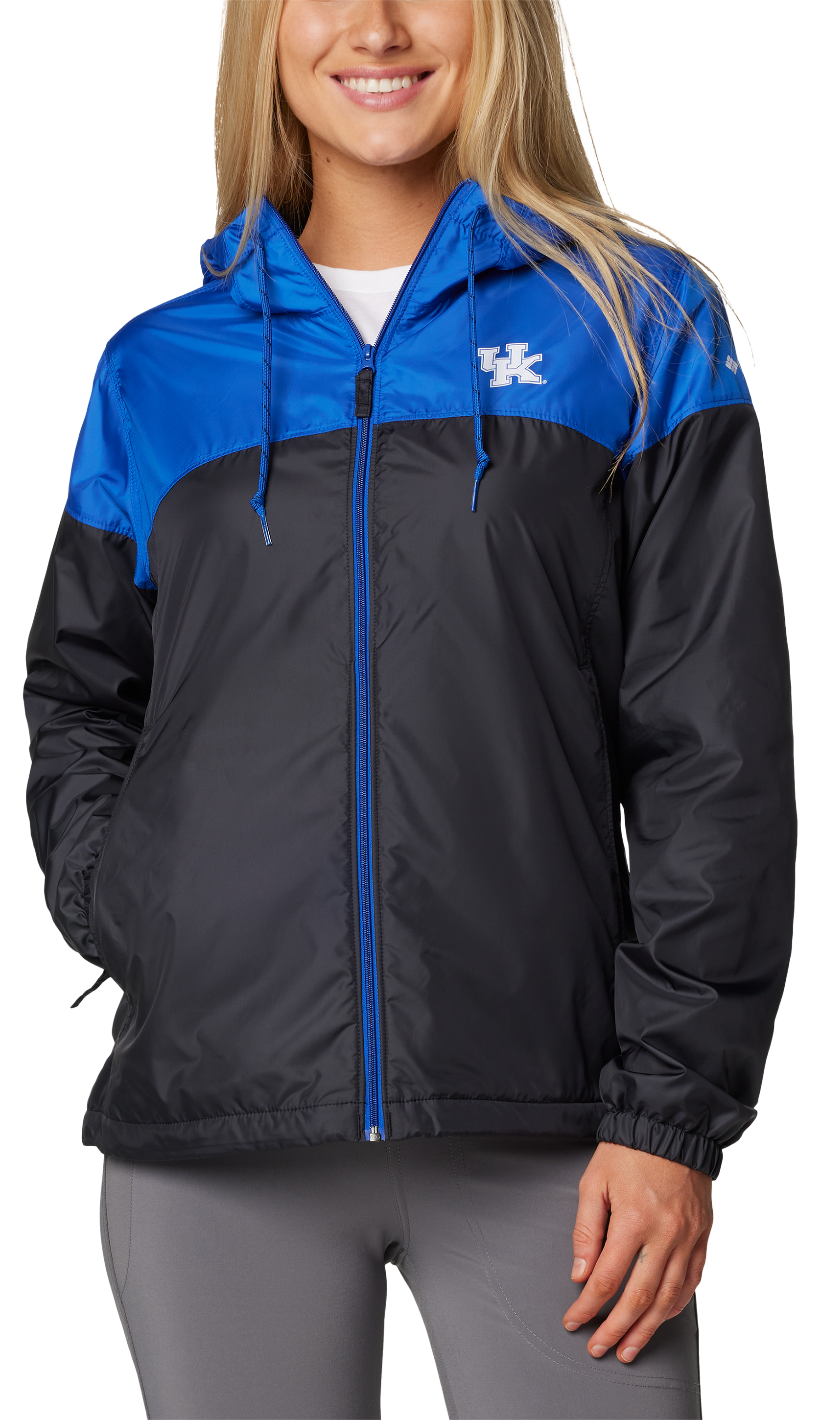 Image of Columbia Collegiate Flash Forward II Lined Jacket for Ladies - University of Kentucky/Azul/Black - S