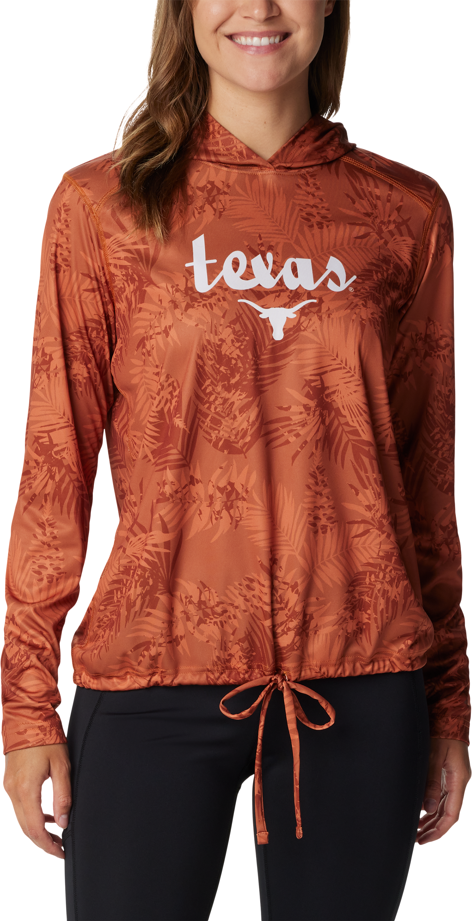 COLUMBIA Collegiate Summerdry Printed Long-Sleeve Hoodie for Ladies