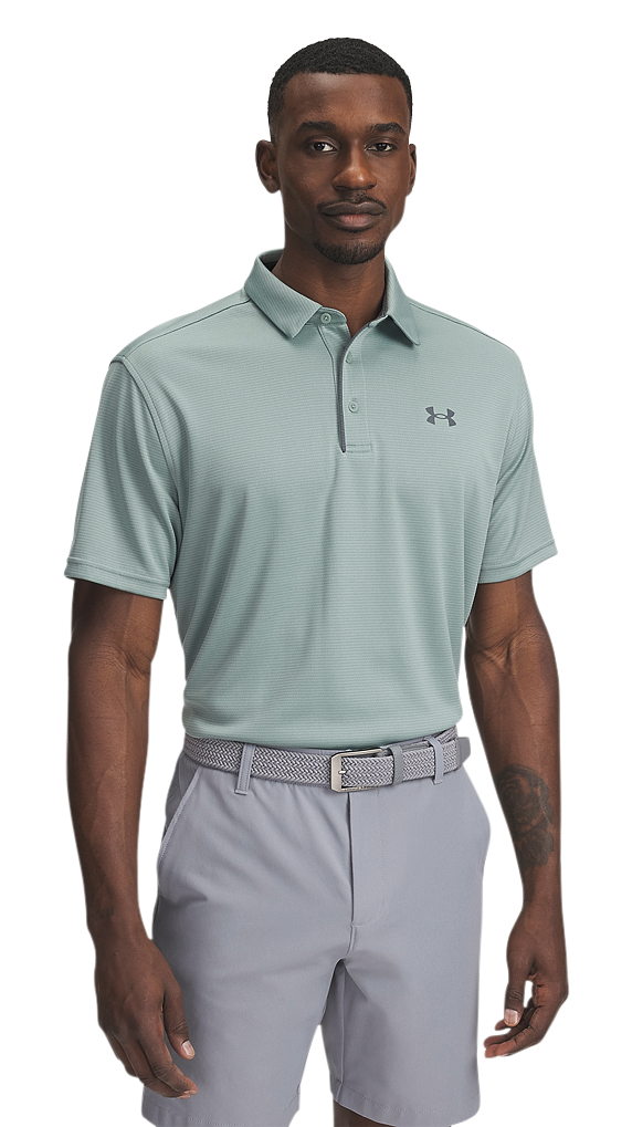 Image of Under Armour Tech Short-Sleeve Polo - Silica Green