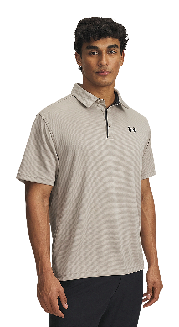 Image of Under Armour Tech Short-Sleeve Polo - Timberwolf Taupe