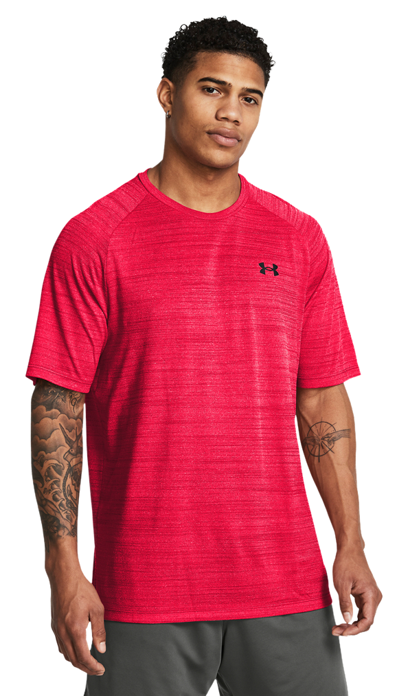 Image of Under Armour Tech 2.0 Tiger Short-Sleeve Shirt for Men - Red - L