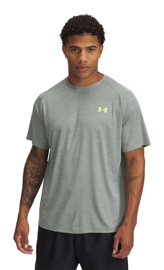 Image of Under Armour Tech Textured Short-Sleeve T-Shirt - Silica Green - 2XL