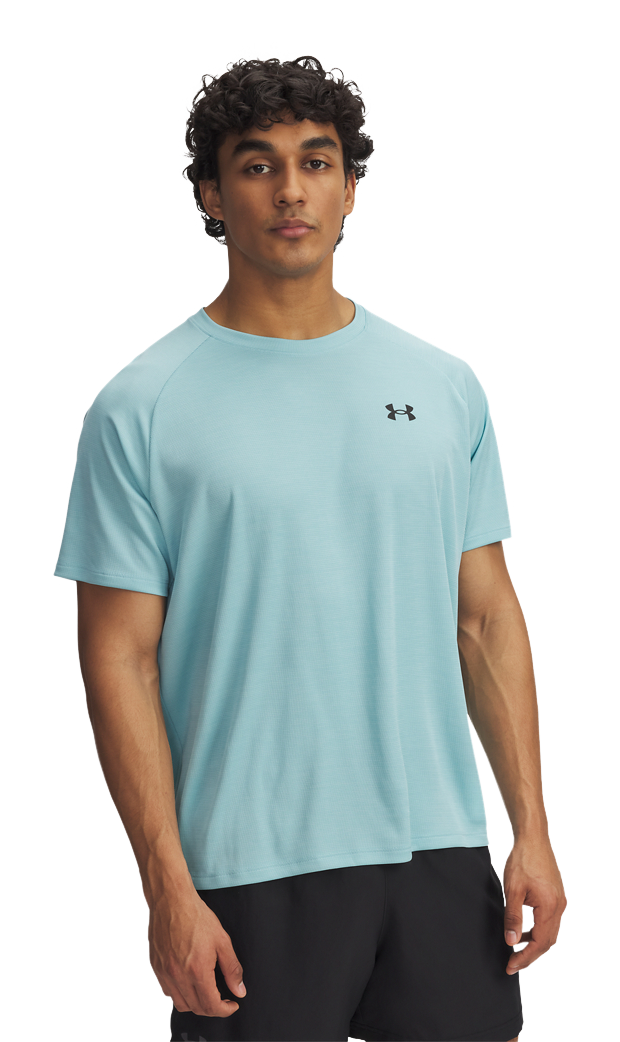 Image of Under Armour Tech Textured Short-Sleeve T-Shirt - Stream