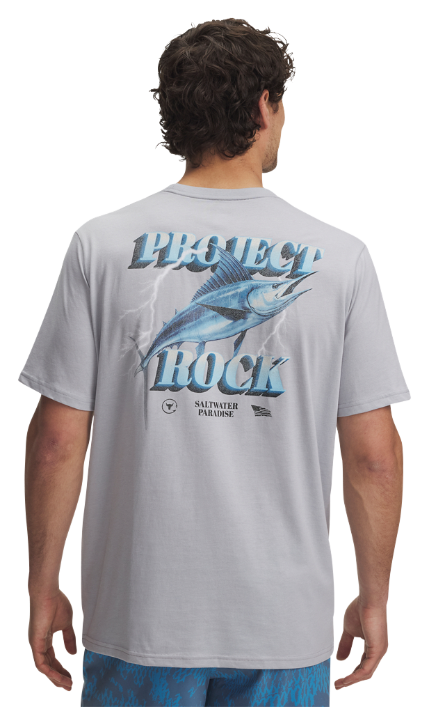 Image of Under Armour Project Rock Salt Short-Sleeve T-Shirt for Men - Mod Gray