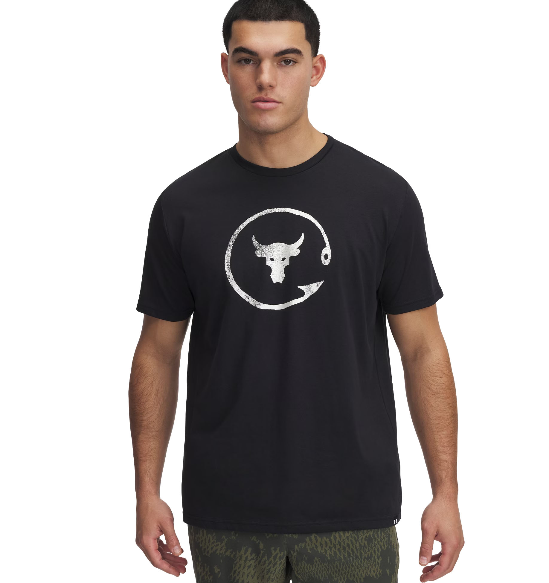 Image of Under Armour Project Rock Short-Sleeve T-Shirt for Men - Black - XL