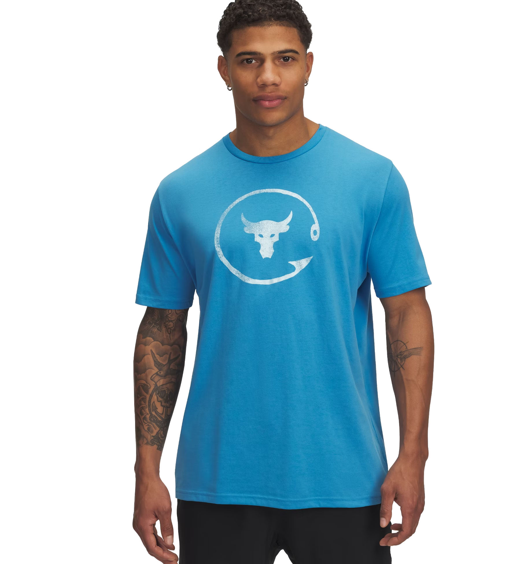 Image of Under Armour Project Rock Short-Sleeve T-Shirt for Men - Ether Blue