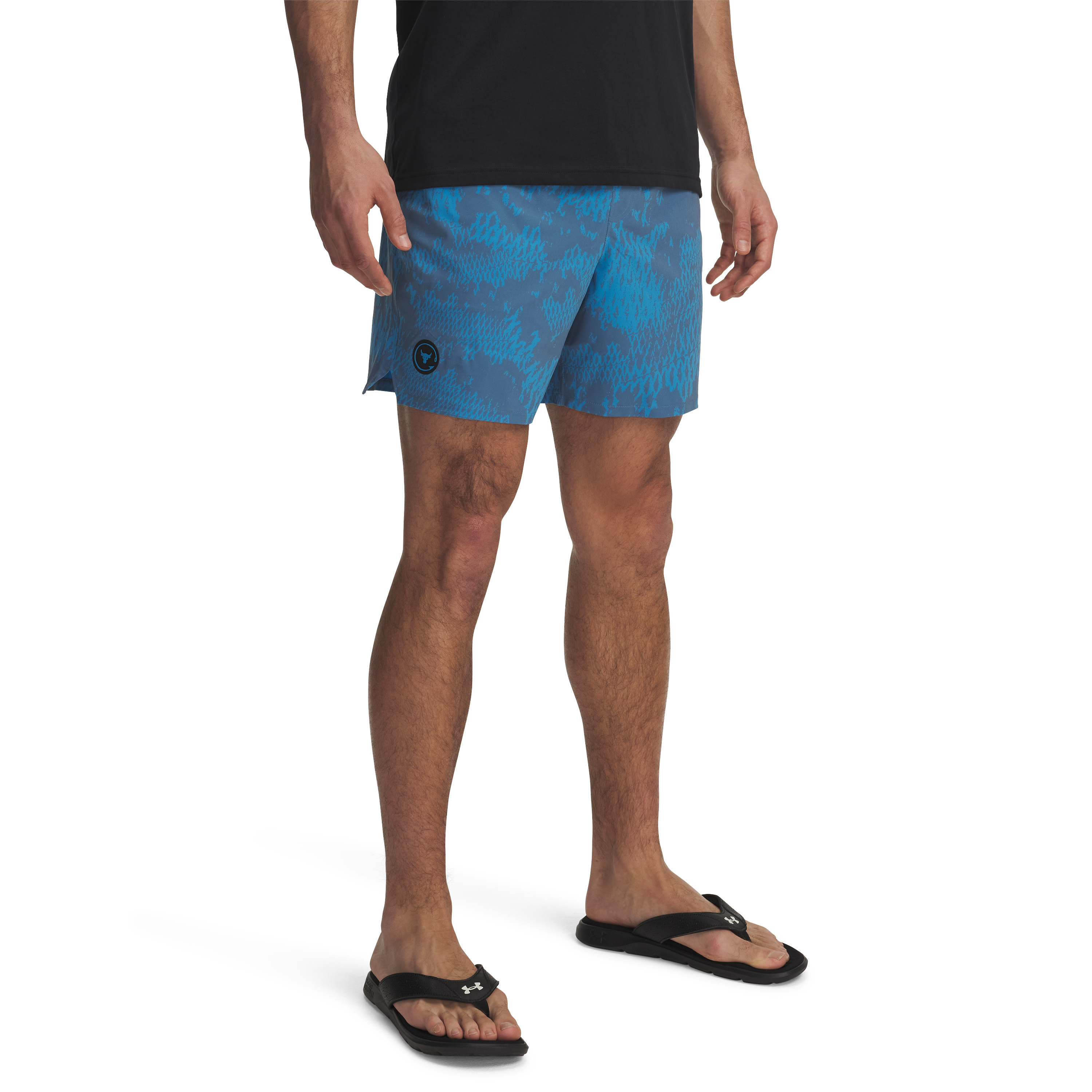 Image of Under Armour Project Rock Board Shorts for Men - Ether Blue