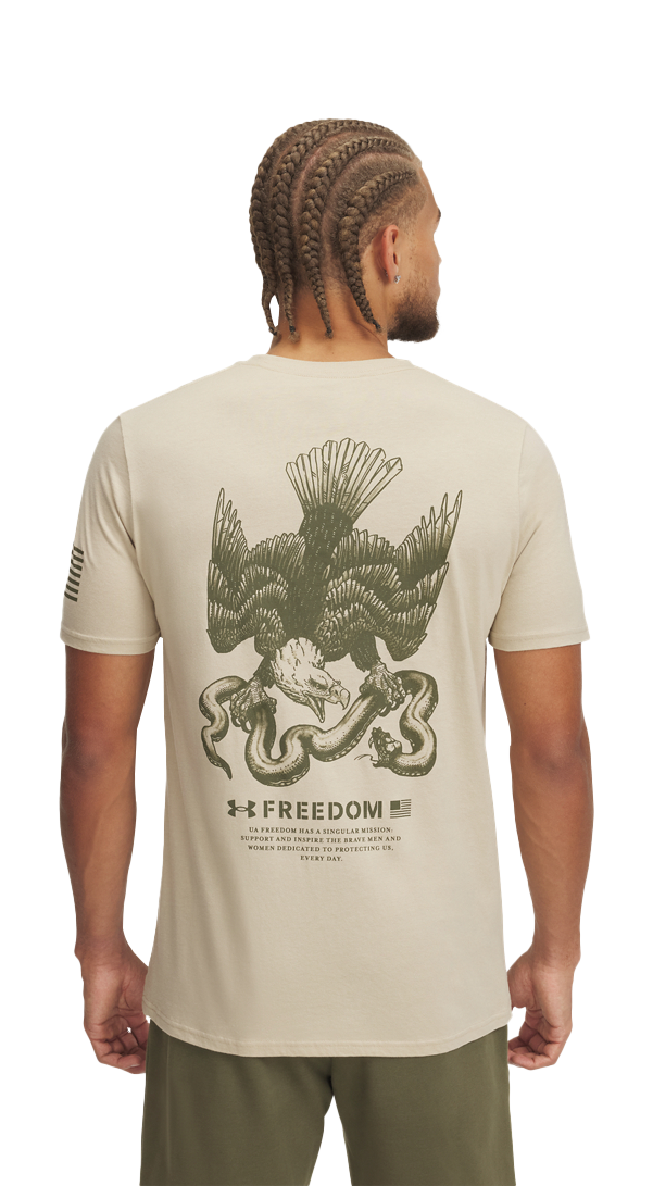Image of Under Armour Freedom Military Short-Sleeve T-Shirt for Men - Desert Sand