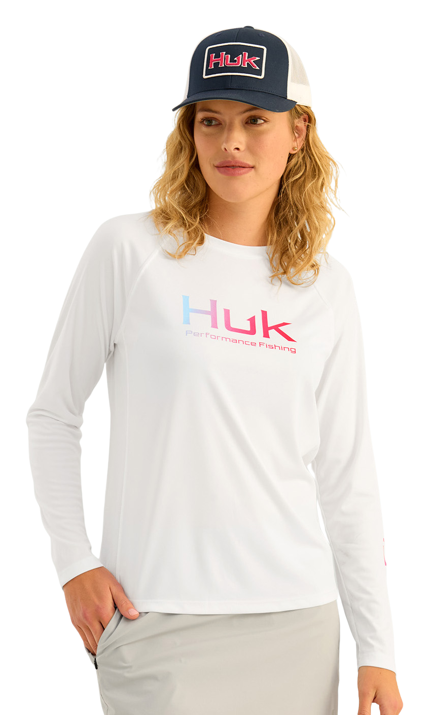 Image of Huk Pursuit Performance Long-Sleeve Shirt - White 3 - M