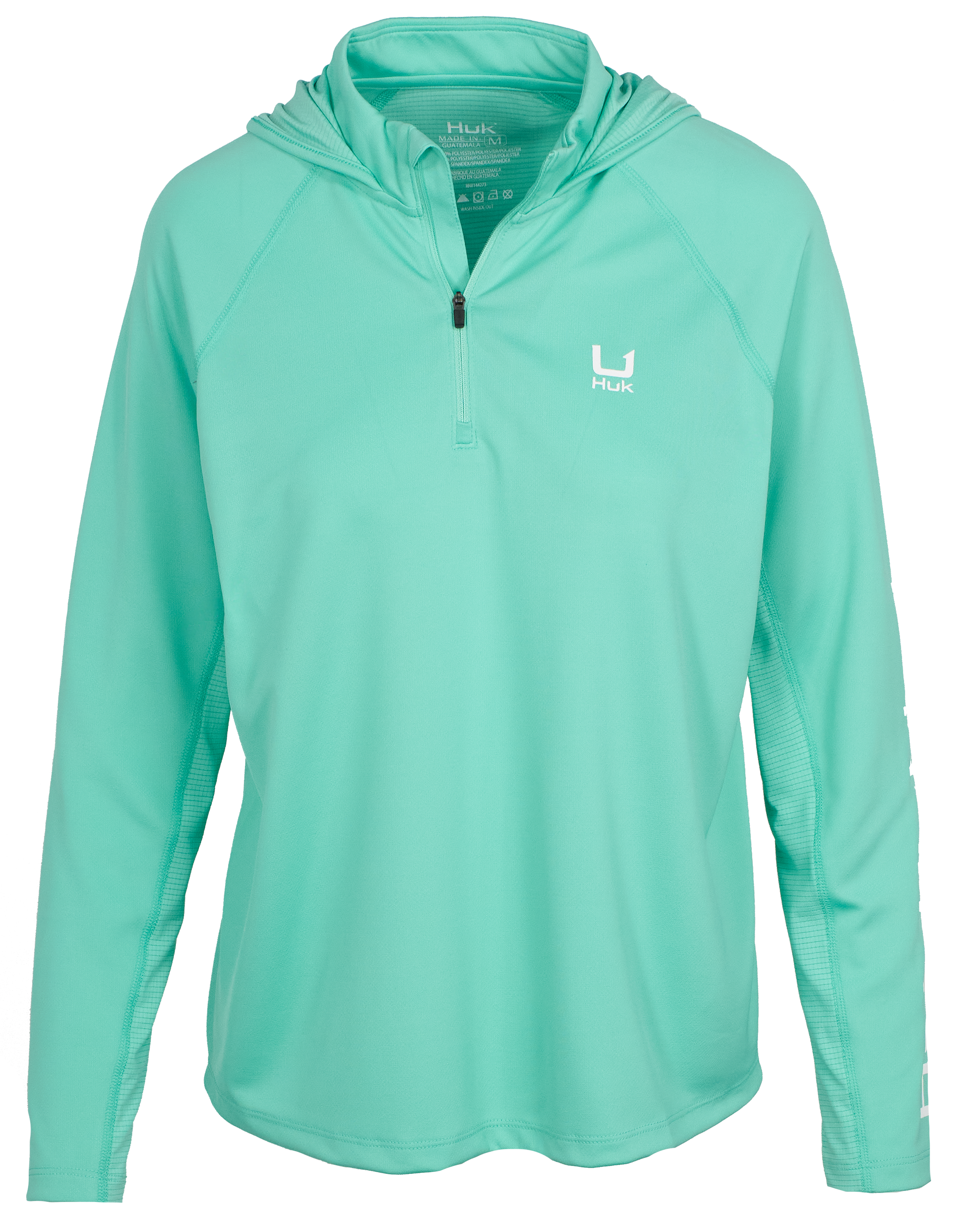 Image of Huk Icon Quarter-Zip Long-Sleeve Hoodie - Bermuda