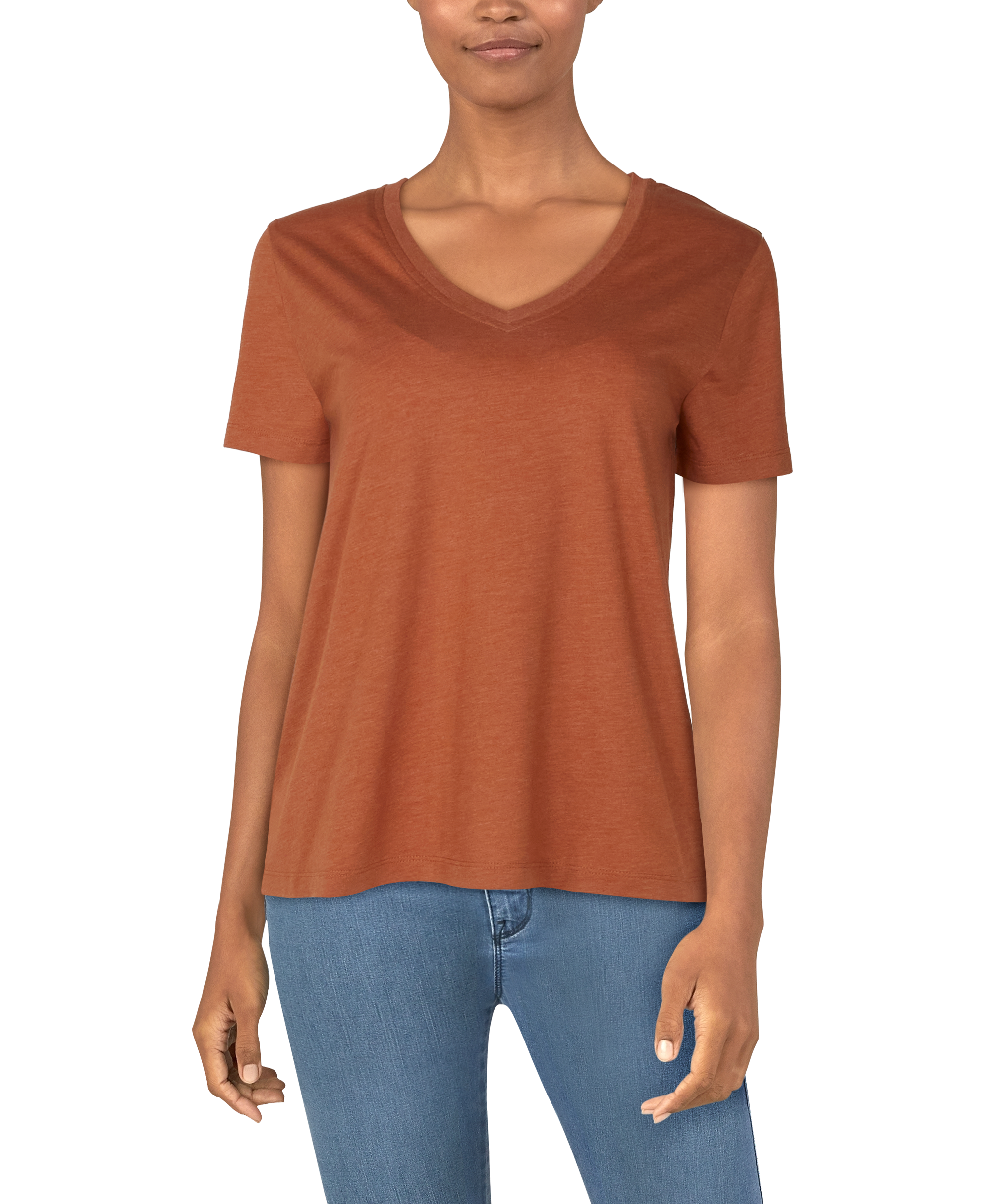 Natural Reflections Everyday V-Neck Short-Sleeve T-Shirt for Ladies                                                             